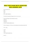 WGU C955 EXAM WITH QUESTION  AND ANSWER 2024