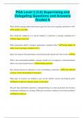 PGA Level 3 &lpar;3&period;0&rpar; Supervising and Delegating Questions and Answers Graded A