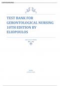 TEST BANK FOR GERONTOLOGICAL NURSING 10TH EDITION BY ELIOPOULOS