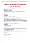 NAB Line of Service Exam Questions And  Answers RATED A&period;