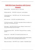 NAB RCAL Exam Questions with Correct  Answers&vert;GRADED A&period;