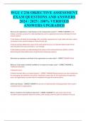WGU C236 OBJECTIVE ASSESSMENT  EXAM QUESTIONS AND ANSWERS  2024 &sol; 2025 &vert; 100&percnt; VERIFIED  ANSWERS UPGRADED 
