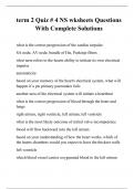 term 2 Quiz &num; 4 NS wksheets Questions With Complete Solutions