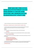 NRNP 6645 MID TERM ACTUAL  EXAM 2024&vert;PSYCHOTHERAPY ACTUAL  EXAM GRADED A&plus;&vert;SOLVED EXAM  QUESTIONS AND ANSWERS&vert;SUCCESS  GUARANTEEDLATEST UPDATE 2024