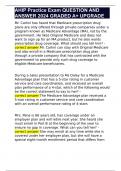 AHIP Practice Exam QUESTION AND ANSWER 2024 GRADED A&plus; UPGRADE