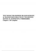 TEST BANK FOR MODERN BLOOD BANKING & TRANSFUSION PRACTICES 7TH EDITION DENISE M. HARMENING 9780803668881 Chapter 1-20 Complete 