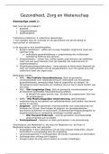 Samenvatting Leerboek met bijbehorende kennisclips -  Gezondheid&comma; zorg en wetenschap &lpar;AB&lowbar;1123&rpar;