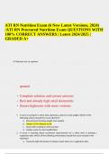 ATI RN Nutrition Exam (6 New Latest Versions, 2024) /ATI RN Proctored Nutrition Exam QUESTIONS WITH 100% CORRECT ANSWERS | Latest 2024/2025 | GRADED A+