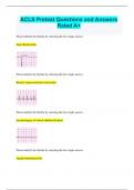 ACLS Pretest Questions and Answers Rated A&plus;