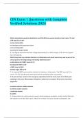 CEN Exam 1 Questions with Complete Verified Solutions 2024