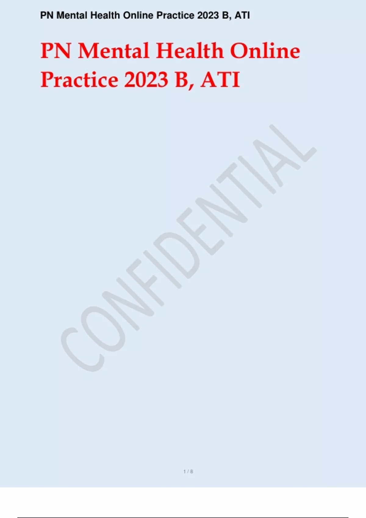PN Mental Health Online Practice 2023 BPN Mental Health Online Practice 2023 B. - Ati mental ...