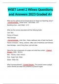 WSET Level 2 Wines Questions and Answers 2023 Graded A+