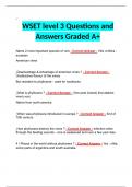 WSET level 3 Questions and Answers Graded A+