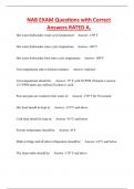 NAB EXAM Questions with Correct  Answers RATED A&period;