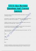 STCO Key Revision  Questions And Correct  Answers