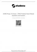 AORN Periop 101 Exam - APEA Predictor Exam Missed Questions and Answers