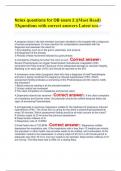 OB Exam 3 SPECIAL POPS 2  &lpar;Must Read&rpar; 83 questions with Correct answers Latest test>&period;