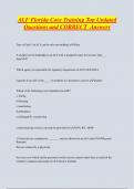 ALF Florida Core Training Top Updated  Questions and CORRECT Answers