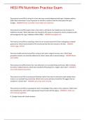 HESI PN Nutrition Practice Exam