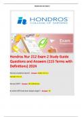 Hondros Nur 212 Exam 2 Study Guide Questions and Answers (115 Terms with Definitions) 2024