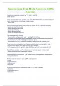 Sports Com Test With Answers 100&percnt; Correct 