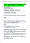 TCI - Therapeutic Crisis Intervention Test Review Questions with Correct Answers Bundled Package 