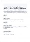 Pearson VUE Property Insurance Practice Exam Questions and Answers