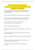 ATI Maternal Newborn NursingContraceptives&sol;Infertility QUESTIONS AND CORRECT ANSWERS