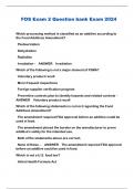 FOS Exam 2 Question bank Exam 2024
