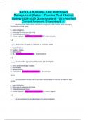 NASCLA Business&comma; Law and Project Management &lpar;Basic&rpar; - Practice Test 2 Latest Update 2024-2025 Questions and 100&percnt; Verified Correct Answers Guaranteed A&plus;