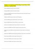 Chapter 1-4 Anatomy and Physiology Exam Study Guide with Q & A Updated 2024
