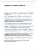 Relias medical surgical RN A Questions and Answers 2024