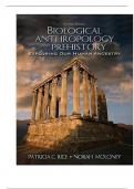 Test Bank For Biological Anthropology and Prehistory Exploring Our Human Ancestry, 2nd Edition By Patricia Rice