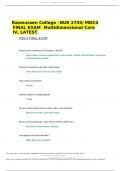 Rasmussen College : NUR 2755/ MDC4 FINAL EXAM  Multidimensional Care IV, LATEST. 
