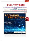 	FULL TEST BANK For Radiation protection in Medical Radiography 9th Edition by Mary Alice Statkiewicz Sherer AS RT(R) FASRT (Author) latest Update Graded A+   