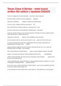 Texas Class A Barber - state board written 6th edition &vert; Updated 2024&sol;25