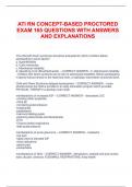 ATI RN CONCEPT-BASED PROCTORED  EXAM 165 QUESTIONS WITH ANSWERS AND EXPLANATIONS