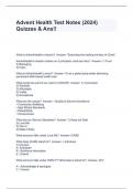 Advent Health Test Notes &lpar;2024&rpar; Quizzes & Ans&excl;&excl;