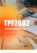 TPF2602 Assignment 50 Due September 2024