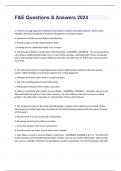 F&E Questions & Answers 2024