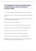 Promulgated Contracts Aceable Agent Comprehensive Exam And Actual Answers 2024&period;