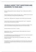 CEABLE AGENT TEST QUESTIONS AND ANSWERS TO PASS 2024&period;