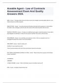 Aceable Agent - Law of Contracts Assessement Exam And Quality Answers 2024&period;