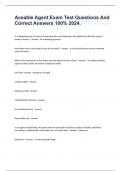 Aceable Agent Exam Test Questions And Correct Answers 100&percnt; 2024&period;