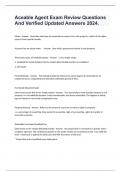 Aceable Agent Exam Review Questions And Verified Updated Answers 2024&period;