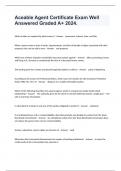 Aceable Agent Certificate Exam Well Answered Graded A&plus; 2024&period;