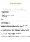 NC Mechanical 1 Level 1 Test &vert; 100&percnt; Correct Answers &vert; Verified &vert; Latest 2024 Version