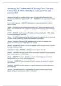 Advantage for Fundamentals of Nursing Care&colon; Concepts&comma;  Connections & Skills&comma; 4th Edition exam questions and  answers 2024