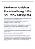 Final exam Straighter line microbiology 100&percnt;  SOLUTION 2023&sol;&sol;2024