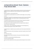 Jurisprudence Actual  Exam  Quizess  Fully Solved 2024&period;